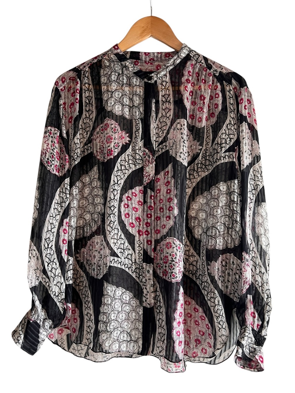Isabel Marant silk semi sheer button down blouse size 36 excellent condition
